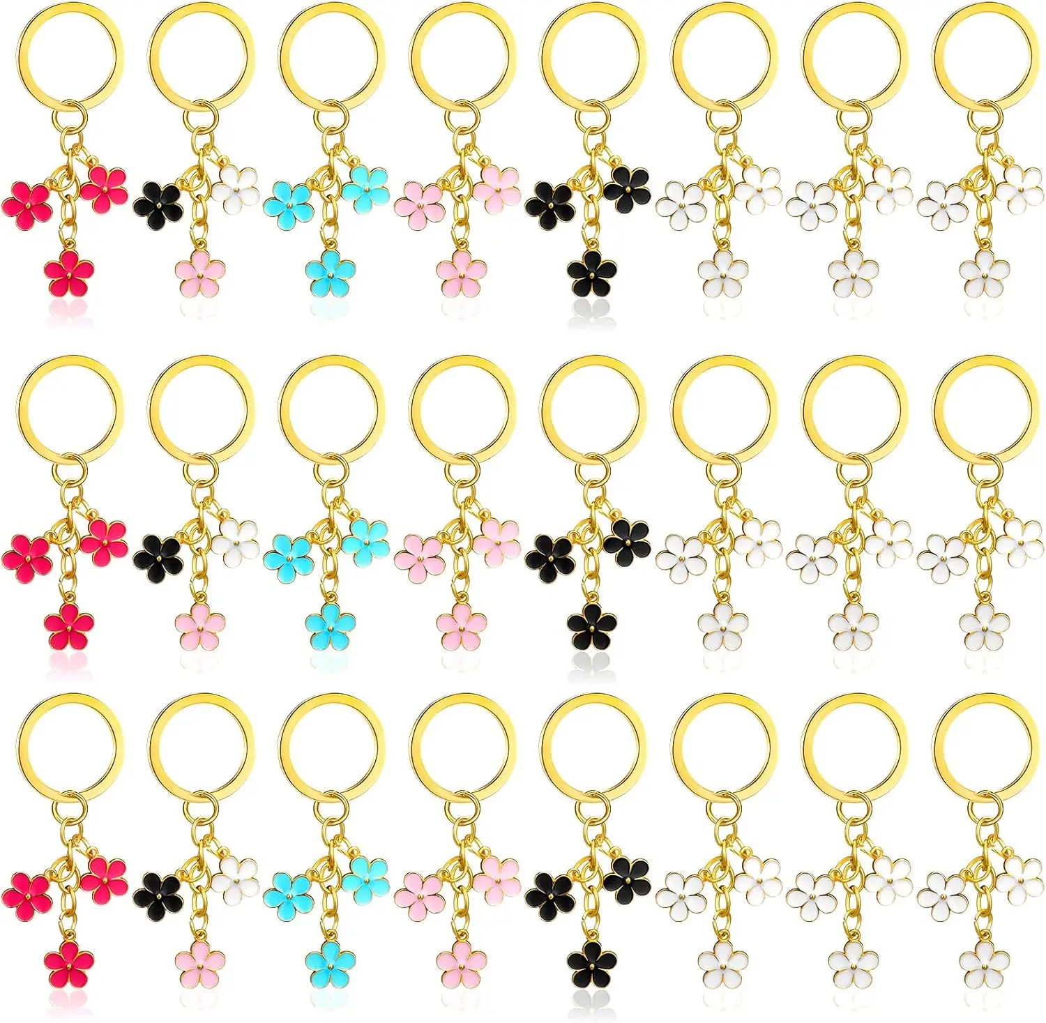 24pc Spring Flower Daisy Cherry Enamel Keychains Boho Purse Charms for Women Handbag Accessories
24pc Spring Flower Daisy Cherry Enamel Keychains Boho Purse Charms for Women Handbag Accessories