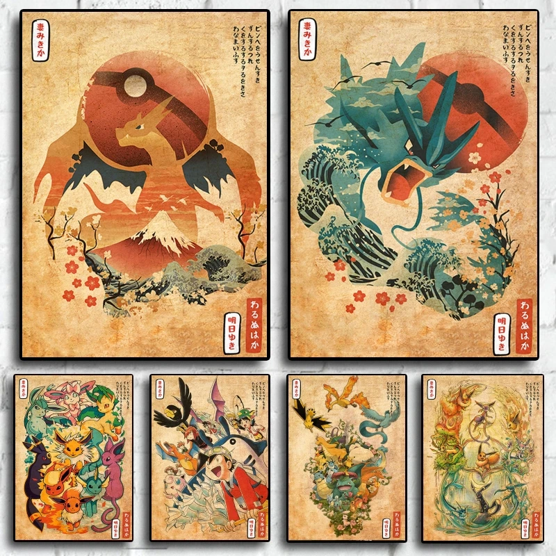 Japanese Anime Canvas Paintings Pokemon Charizard Friends Gift Wall Art Kids Action Figures Children's Bedroom Décor Pictures
Japanese Anime Canvas Paintings Pokemon Charizard Friends Gift Wall Art Kids Action Figures Children's Bedroom Décor Pictures
