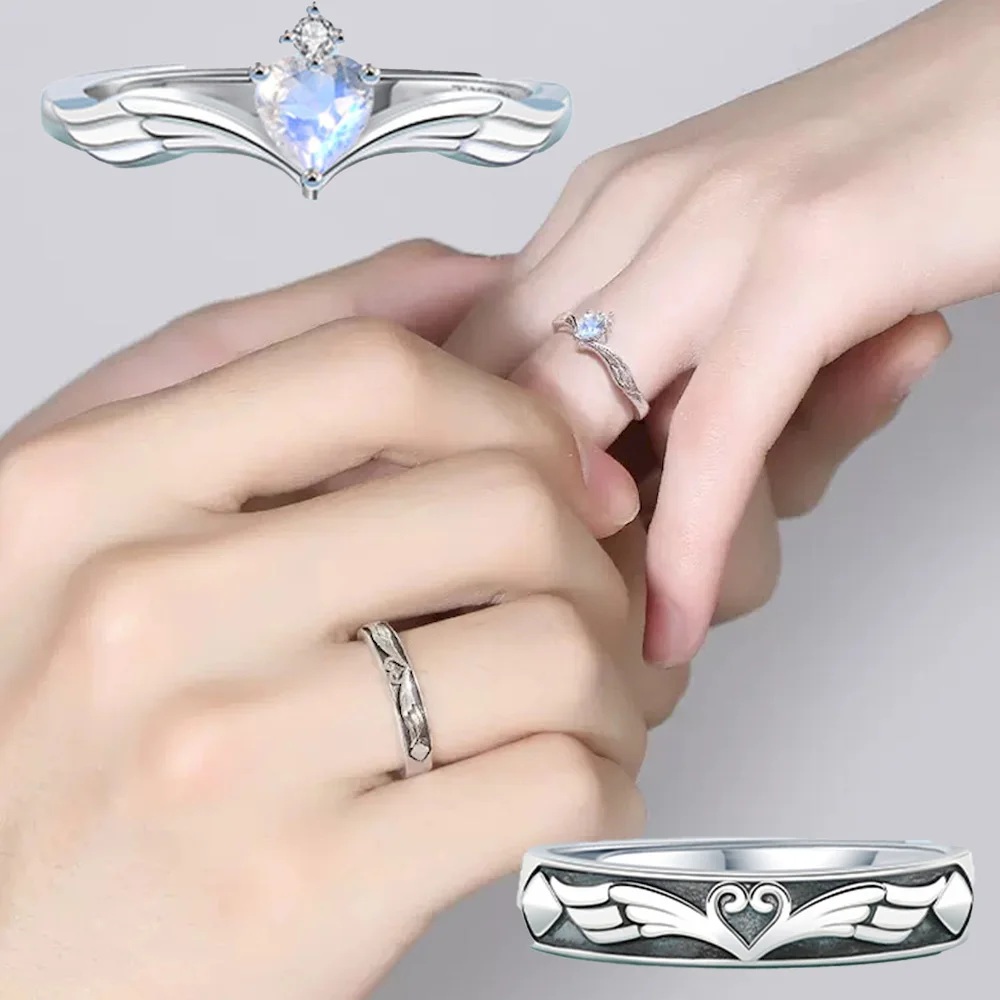 1 Pair Heart Shape Wing Couple Ring Width 3.8mm Copper Plated Platinum Luminous Stone Finger Jewelry Wholesale Drop Shipping
1 Pair Heart Shape Wing Couple Ring Width 3.8mm Copper Plated Platinum Luminous Stone Finger Jewelry Wholesale Drop Shipping