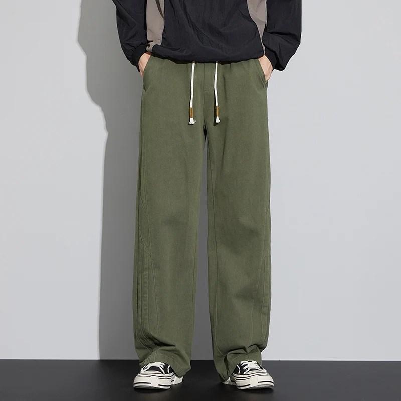 Мужские повседневные брюки American Sle, свободные прямые брюки из хлопка на весну и осень, модные рабочие брюки с широкими штанинами
Мужские повседневные брюки American Sle, свободные прямые брюки из хлопка на весну и осень, модные рабочие брюки с широкими штанинами