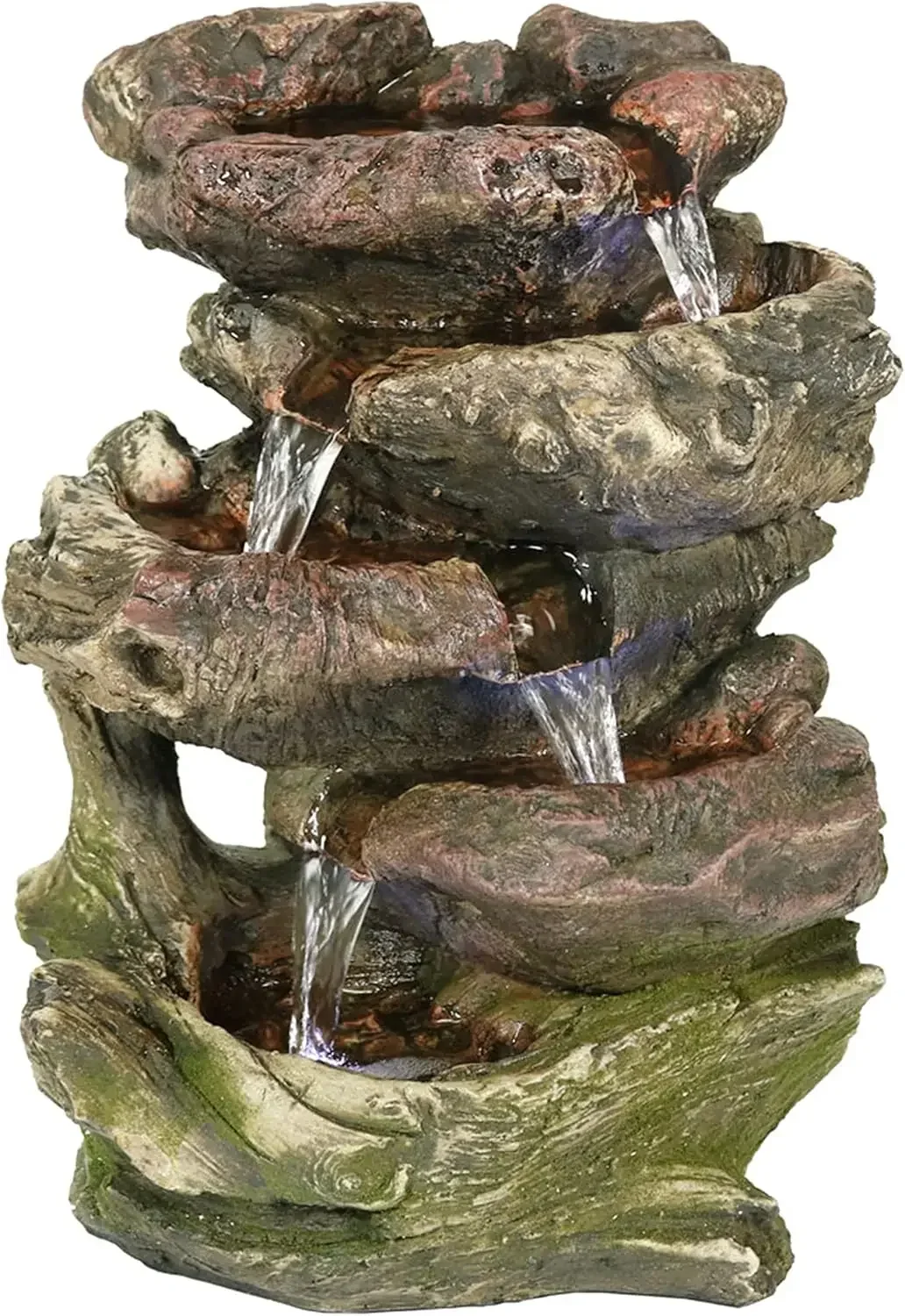 Indoor desktop water fountain with LED lights, relaxing rock feature for office/bedroom/living room.
Indoor desktop water fountain with LED lights, relaxing rock feature for office/bedroom/living room.