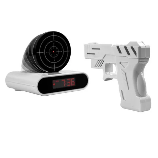 Shooting Alarm Clock White Digital Lcd Screen Interactive Wake-Up Game Mode Custom Ringtone 2 Aa Batteries Required
Shooting Alarm Clock White Digital Lcd Screen Interactive Wake-Up Game Mode Custom Ringtone 2 Aa Batteries Required