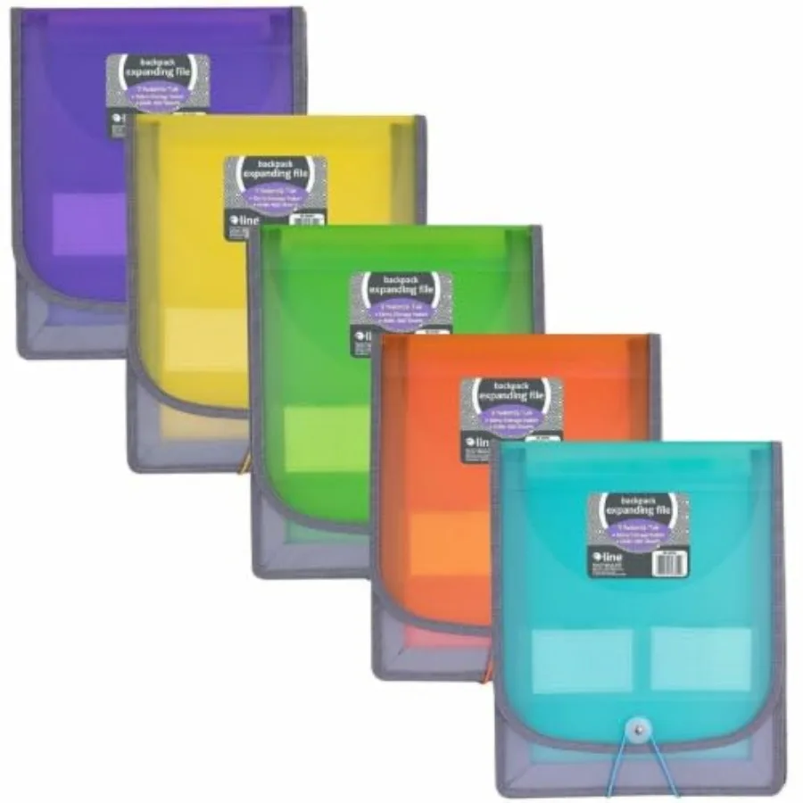 C-Line 7-Pocket Vertical Expanding Backpack Organizer File, 1 File, Color May Vary 58700,Assorted, 1" x 10 1/4" x 12 3/4"
C-Line 7-Pocket Vertical Expanding Backpack Organizer File, 1 File, Color May Vary 58700,Assorted, 1" x 10 1/4" x 12 3/4"