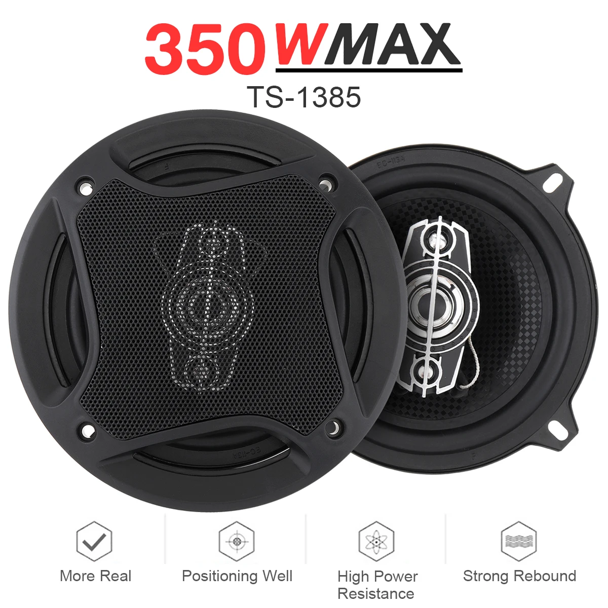 2pcs 5 Inch Car Coaxial Speaker 13cm 350W Auto Audio Music Stereo Full Frequency Hifi Car Speakers Non-destructive Installation
2pcs 5 Inch Car Coaxial Speaker 13cm 350W Auto Audio Music Stereo Full Frequency Hifi Car Speakers Non-destructive Installation