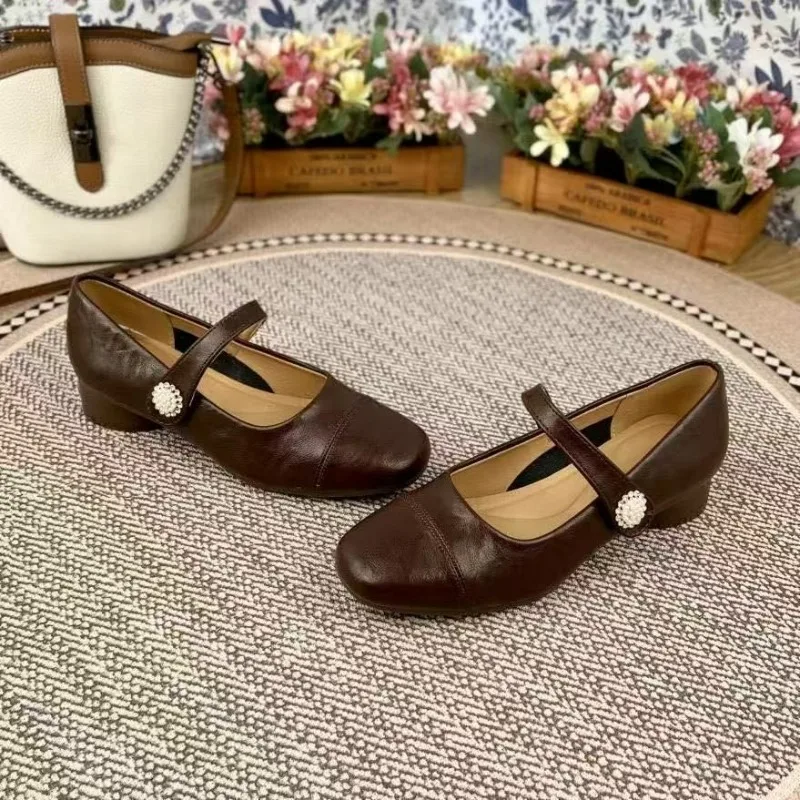 2026 Spring/Fall New Women's Vintage Mary Jane Shoes - Square Toe Low Cut Flats Soft Leather Loafers British Style Casual Shoes
2026 Spring/Fall New Women's Vintage Mary Jane Shoes - Square Toe Low Cut Flats Soft Leather Loafers British Style Casual Shoes
