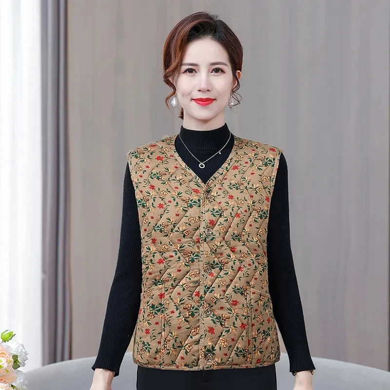 2024 Autumn Winter New Add Velvet Cotton Vest Retro style Women Waistcoat Jacket Middle Aged Elderly Mom Thick Warmth Top Coat
2024 Autumn Winter New Add Velvet Cotton Vest Retro style Women Waistcoat Jacket Middle Aged Elderly Mom Thick Warmth Top Coat