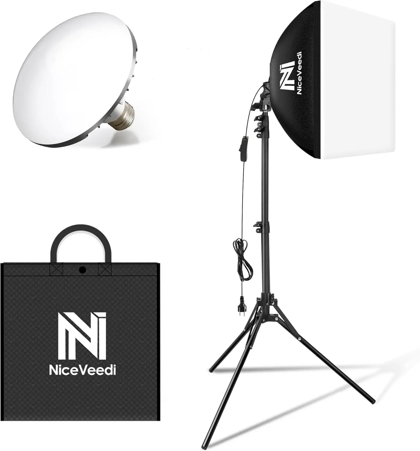 16x16 Softbox Lighting Kit with Tripod & LED Bulb for Photography, Video, Live Streaming
16x16 Softbox Lighting Kit with Tripod & LED Bulb for Photography, Video, Live Streaming