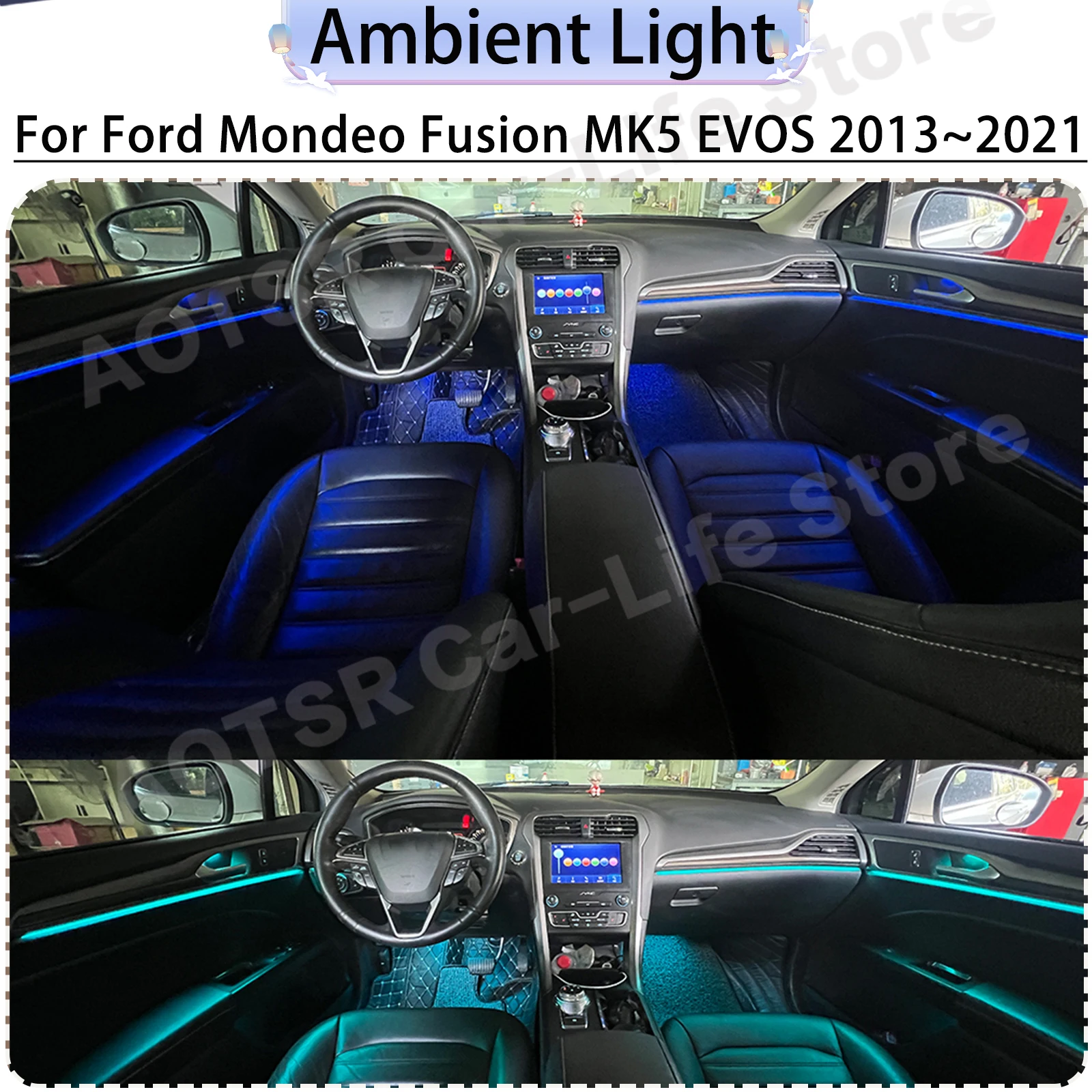 Ambient Light Upgrade For Ford Mondeo Fusion MK5 EVOS 2013~2021 Dynamic Atmosphere Lamp Mobile APP Operation
Ambient Light Upgrade For Ford Mondeo Fusion MK5 EVOS 2013~2021 Dynamic Atmosphere Lamp Mobile APP Operation