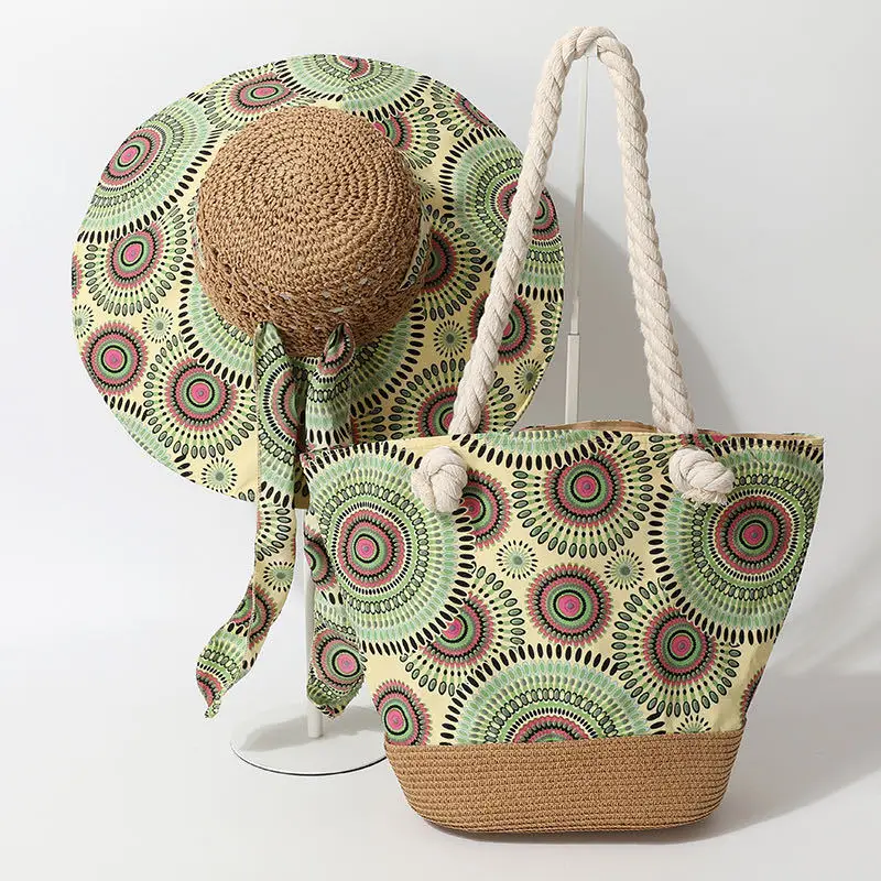 2026 New Bohemian vacation straw hat and bag set, summer large-brim sun hat, large-capacity underarm tote messenger bag
2026 New Bohemian vacation straw hat and bag set, summer large-brim sun hat, large-capacity underarm tote messenger bag