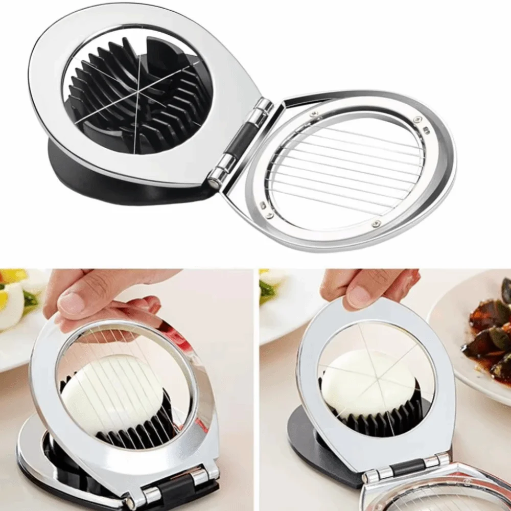 2 in 1 Egg Cutter Ergonomic Handle Japanese Style Egg Slicer Rust-proof Stainless Steel Strawberry Cutter Restaurant
2 in 1 Egg Cutter Ergonomic Handle Japanese Style Egg Slicer Rust-proof Stainless Steel Strawberry Cutter Restaurant