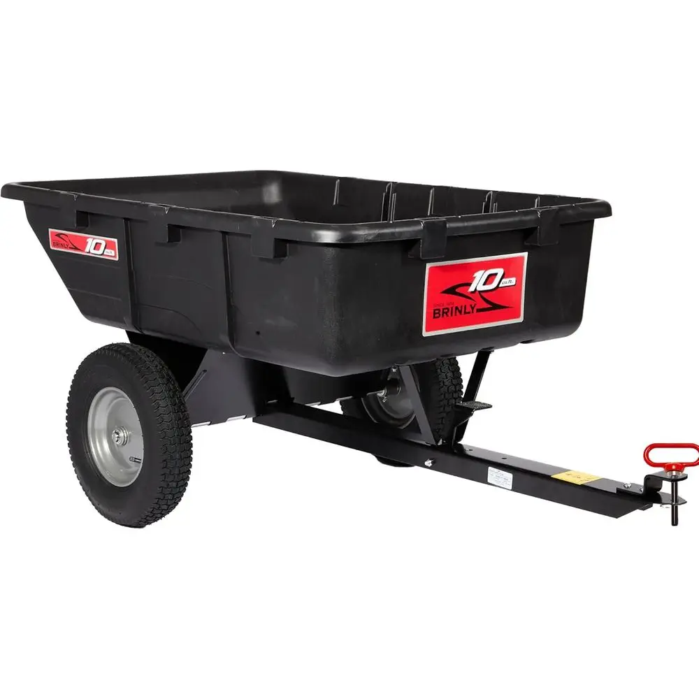10 cu.t. 650lb Heavy Duty Tow-Behind Poly Utility Cart & Dump Trailer with Magnetic Hitch Pin & Comprion Molded Bed
10 cu.t. 650lb Heavy Duty Tow-Behind Poly Utility Cart & Dump Trailer with Magnetic Hitch Pin & Comprion Molded Bed
