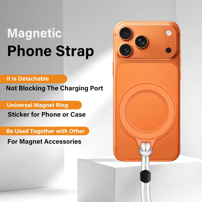 Новинка 2025, универсальное магнитное кольцо для мобильного телефона, съемный ремешок для телефона, магнитное кольцо, регулируемый ремешок для сумки для iPhone
Новинка 2025, универсальное магнитное кольцо для мобильного телефона, съемный ремешок для телефона, магнитное кольцо, регулируемый ремешок для сумки для iPhone