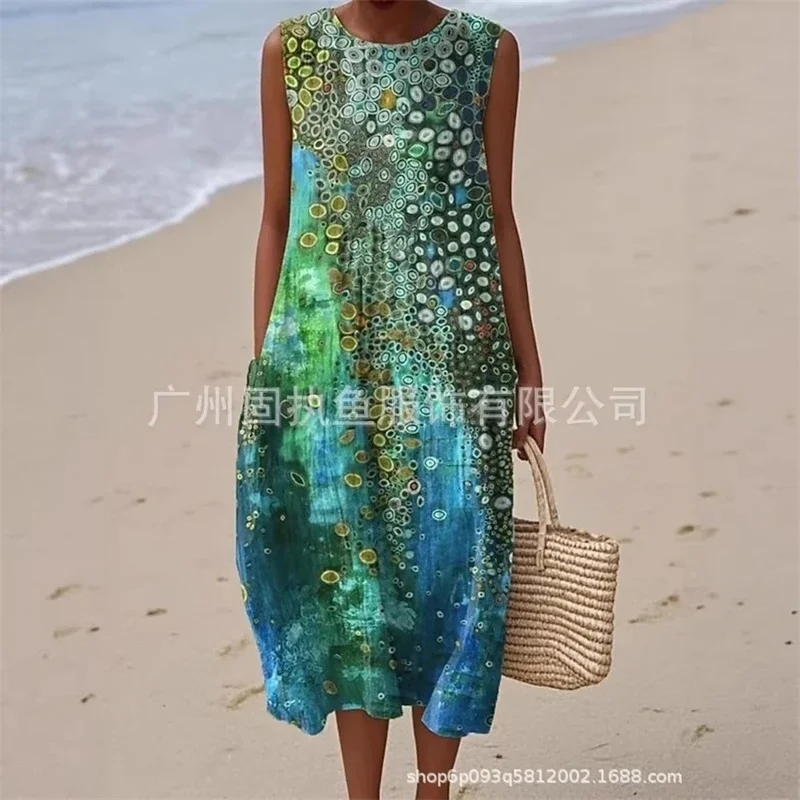 7 Colors Women's Robes Vintage Abstract Geometry Art Print Sleeveless Pocket Wrap Dress Casual Loose Chic Wear Oversized Vestido
7 Colors Women's Robes Vintage Abstract Geometry Art Print Sleeveless Pocket Wrap Dress Casual Loose Chic Wear Oversized Vestido