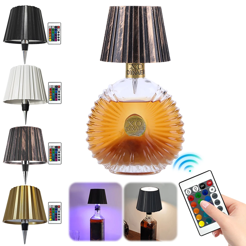 Wireless Bottle Lamp LED Wine Bottle Light Creative Cordless Desk Lamp Pleated Portable Bottle Light Head for Restaurant & Bar
Wireless Bottle Lamp LED Wine Bottle Light Creative Cordless Desk Lamp Pleated Portable Bottle Light Head for Restaurant & Bar