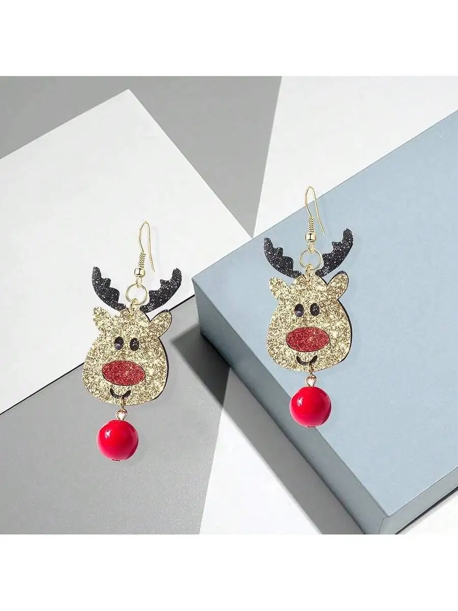 Christmas Reindeer Earrings For Women Holiday Party Dangle Jewelry
Christmas Reindeer Earrings For Women Holiday Party Dangle Jewelry