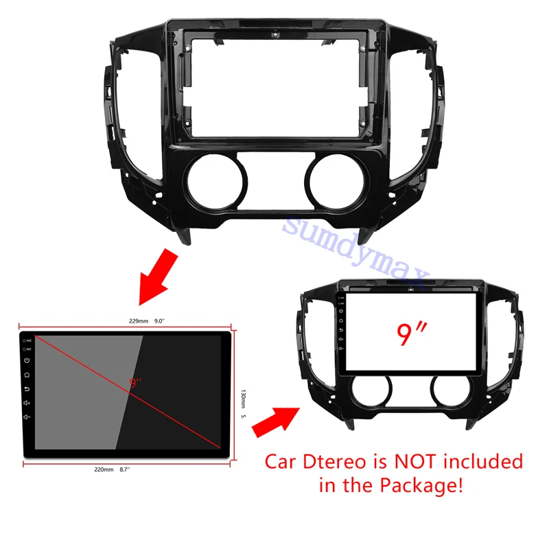 2 Din 9" Car Radio Installation DVD GPS Mp5 ABS PC Plastic Fascia Plane Frame for MITSUBISHI Triton 2017 2018 2019 Dash Kit
2 Din 9" Car Radio Installation DVD GPS Mp5 ABS PC Plastic Fascia Plane Frame for MITSUBISHI Triton 2017 2018 2019 Dash Kit