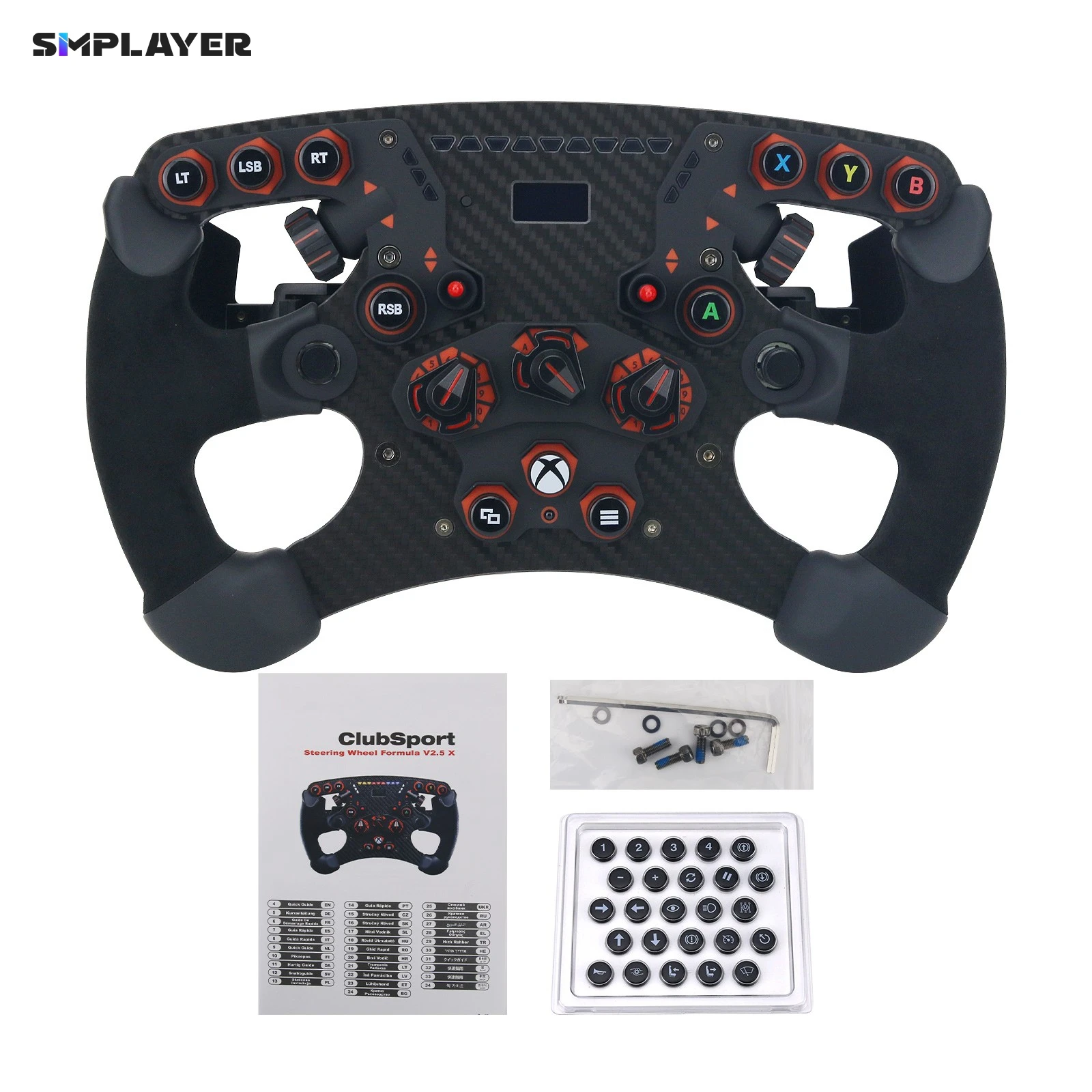 SIM Racing Wheel Clubsport Руль Аксессуар для видеоигр для FANATEC Formula V2.5 X
SIM Racing Wheel Clubsport Руль Аксессуар для видеоигр для FANATEC Formula V2.5 X