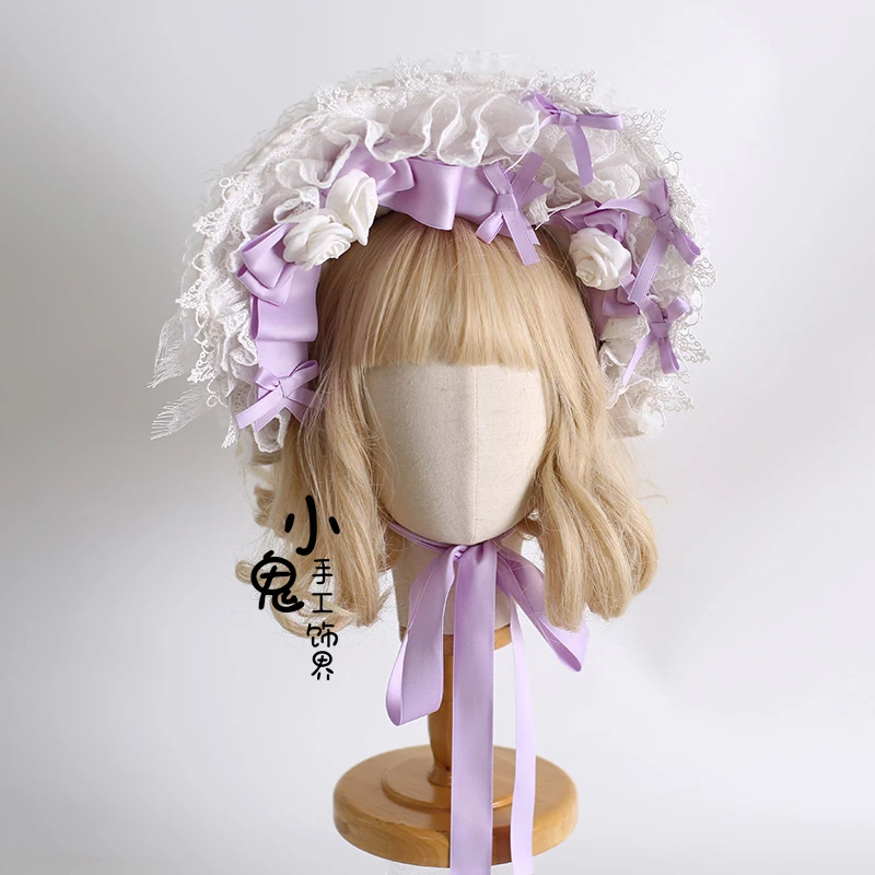 Оригинальный японский капот, лента «Первая любовь», повязка на голову с мелкими предметами, повязка на голову для древней куклы, цилиндр Kc, светло-фиолетовая Лолита для женщин 
Оригинальный японский капот, лента «Первая любовь», повязка на голову с мелкими предметами, повязка на голову для древней куклы, цилиндр Kc, светло-фиолетовая Лолита для женщин