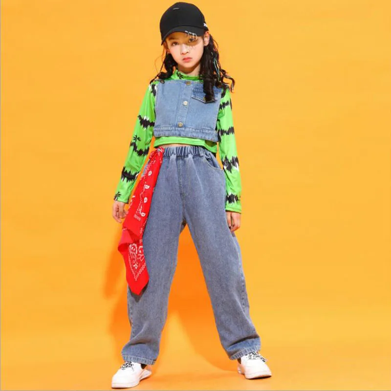 Girls Performance Hip Hop Clothing Crop Tops Stage wear Cargo dancing Pants For singers Ballroom Dance Costume showgirl Outfits
Girls Performance Hip Hop Clothing Crop Tops Stage wear Cargo dancing Pants For singers Ballroom Dance Costume showgirl Outfits