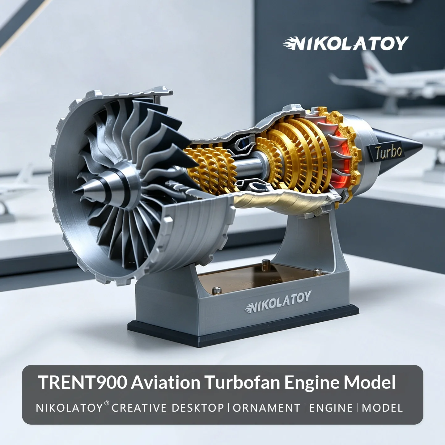 Creative Trent 900 aircraft turbofan jet engine model toy gift for boyfriend
Creative Trent 900 aircraft turbofan jet engine model toy gift for boyfriend