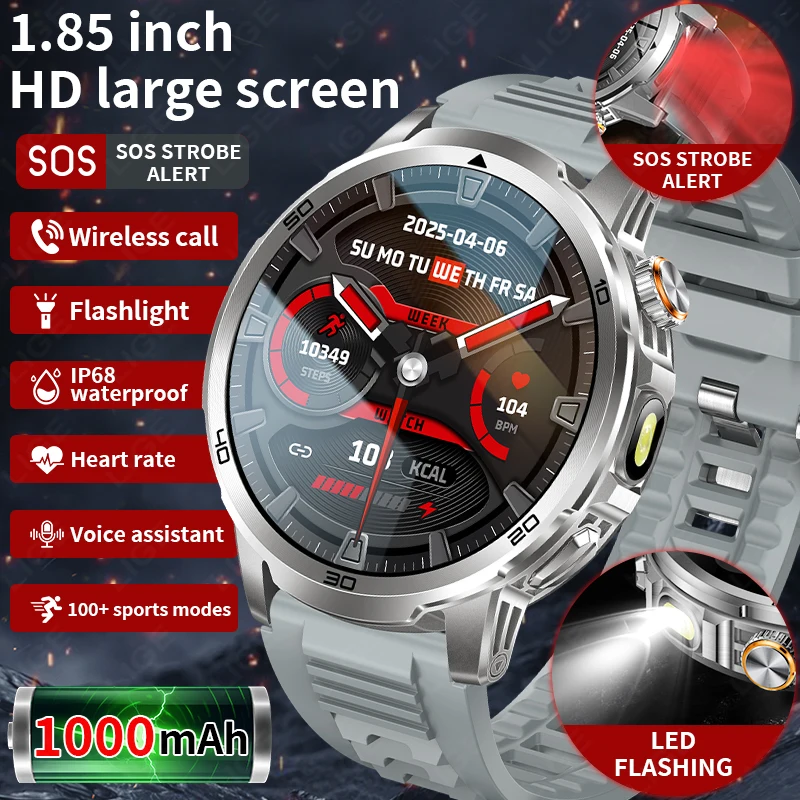 LIGE New 1000mAh Battery Smart Watches Men IP68 Waterproof LED Flashlight Heart Rate Fitness Tracker Outdoor Sports Smartwatch
LIGE New 1000mAh Battery Smart Watches Men IP68 Waterproof LED Flashlight Heart Rate Fitness Tracker Outdoor Sports Smartwatch