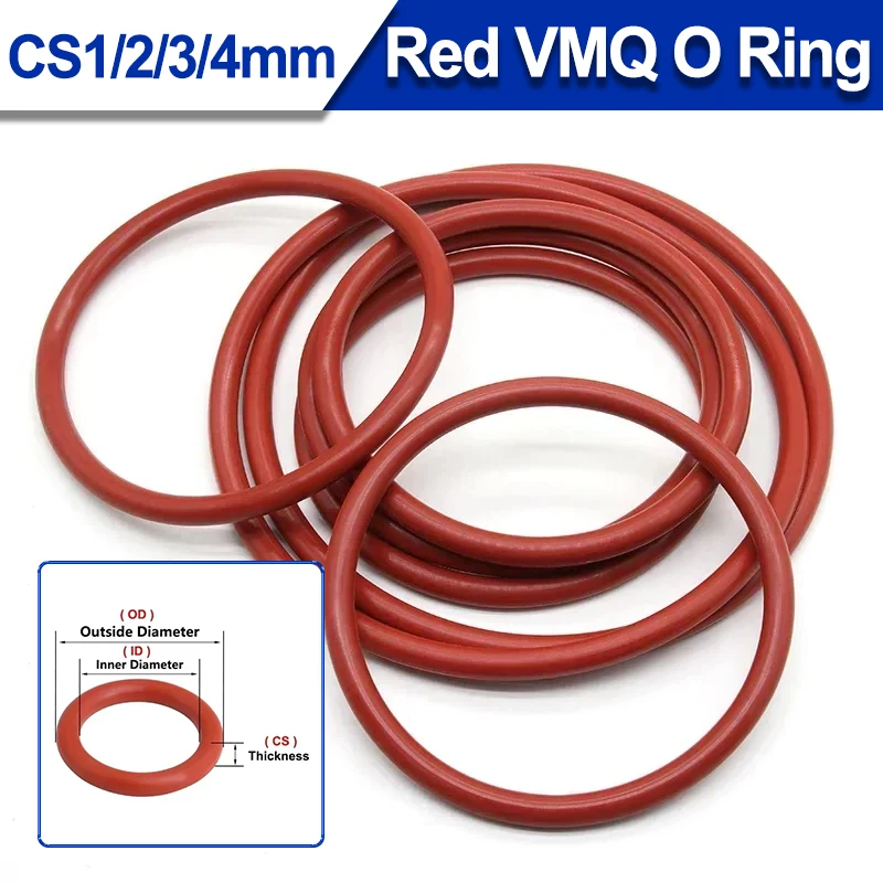 Красная уплотнительная прокладка VMQ O-ring Толщина CS 1/2/3/4 мм OD 5 ~ 100 мм Красная водонепроницаемая шайба Круглая форма Силиконовое кольцо Пищевой класс 50 шт.
Красная уплотнительная прокладка VMQ O-ring Толщина CS 1/2/3/4 мм OD 5 ~ 100 мм Красная водонепроницаемая шайба Круглая форма Силиконовое кольцо Пищевой класс 50 шт.