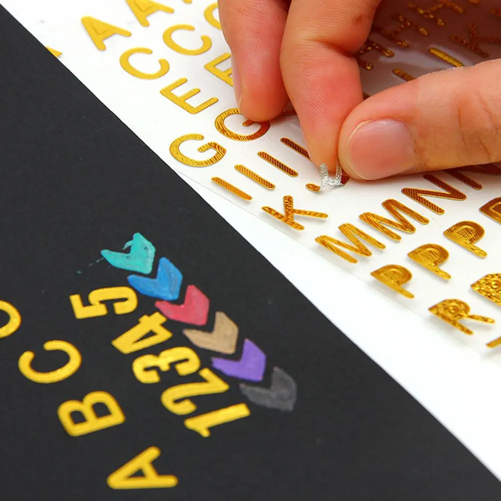 Scrapbooking Diary Planner Handbook Bronzing Letters Numbers Alphabet Stationery Sticker Numbers Label Sticker School Supplies
Scrapbooking Diary Planner Handbook Bronzing Letters Numbers Alphabet Stationery Sticker Numbers Label Sticker School Supplies