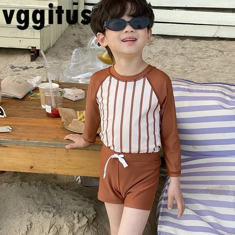 Baby Boys Swimwear New Summer 2-7Y Kids Vertical Stripes Pattern Quick Drying Swimsuit Sets Infant Swimming Bathing Suits H3326
Baby Boys Swimwear New Summer 2-7Y Kids Vertical Stripes Pattern Quick Drying Swimsuit Sets Infant Swimming Bathing Suits H3326