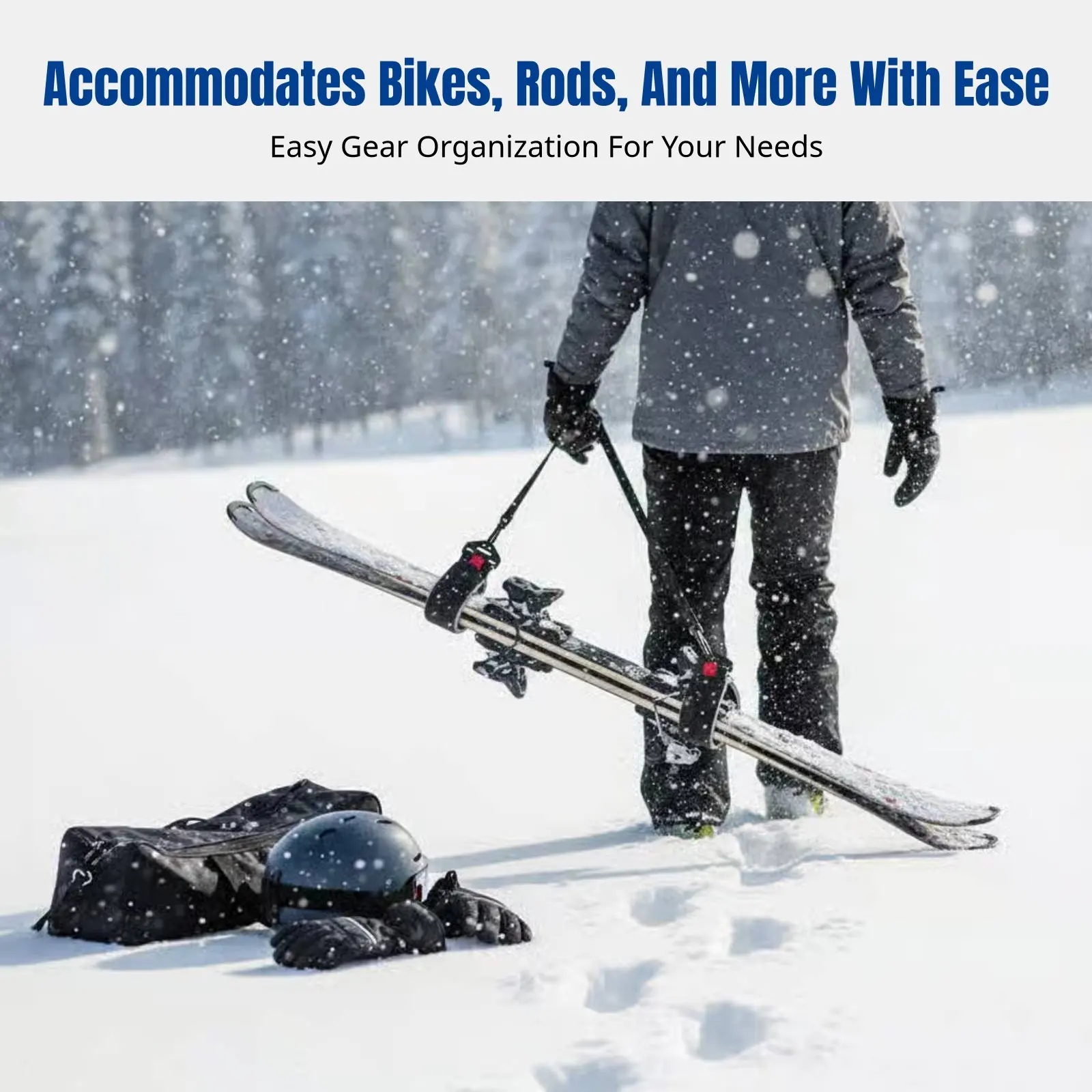 Black Foam Ski Board Strap, Detachable, Durable Polyester, Multi-Scene Storage & Protection
Black Foam Ski Board Strap, Detachable, Durable Polyester, Multi-Scene Storage & Protection