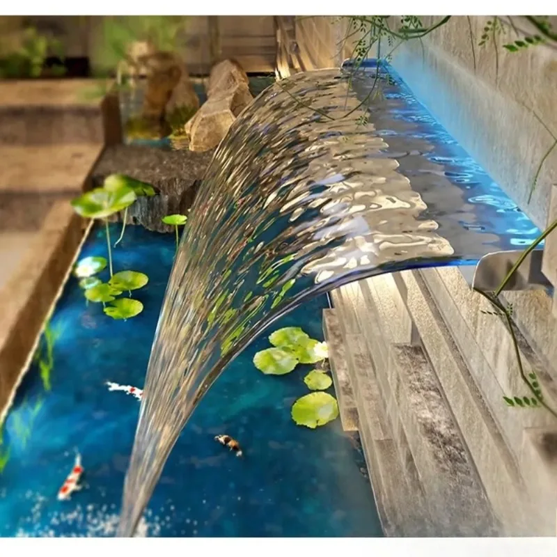 Stainless steel waterfall outlet villa garden water curtain flow mouth courtyard landscape waterscape wall decoration
Stainless steel waterfall outlet villa garden water curtain flow mouth courtyard landscape waterscape wall decoration