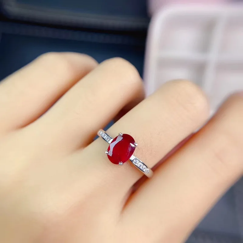 100% Genuine Ruby Ring for Everyday Wear 6mm*8mm Natural Ruby Ring 925 Silver Ruby Engagement Ring
100% Genuine Ruby Ring for Everyday Wear 6mm*8mm Natural Ruby Ring 925 Silver Ruby Engagement Ring
