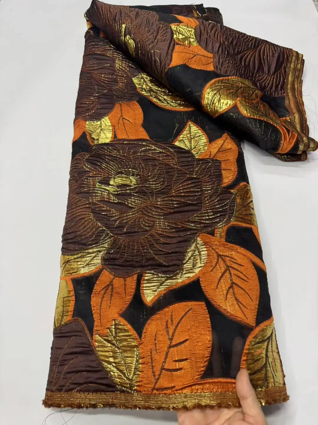 African Jacquard Fabric Lace 2025 High Quality Lace Nigerian Brocade Lace Fabrics For Woman Wedding Sewing 5 Yards
African Jacquard Fabric Lace 2025 High Quality Lace Nigerian Brocade Lace Fabrics For Woman Wedding Sewing 5 Yards