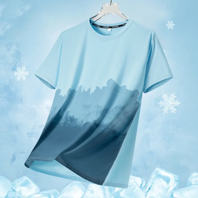 Summer Men's T-shirts Sport Running Tops Quick-drying Breathable Crew Neck Short Sleeve Pullover Outdoor Workout Men Clothing
Summer Men's T-shirts Sport Running Tops Quick-drying Breathable Crew Neck Short Sleeve Pullover Outdoor Workout Men Clothing