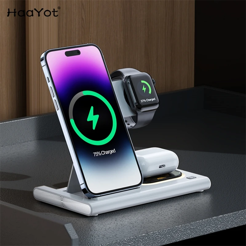 HaaYot 3 in 1 Fast Wireless Charger Stand Charging Station For Apple Watch Samsung Huawei iPhone 14 13 12 Pro Max AirPods
HaaYot 3 in 1 Fast Wireless Charger Stand Charging Station For Apple Watch Samsung Huawei iPhone 14 13 12 Pro Max AirPods