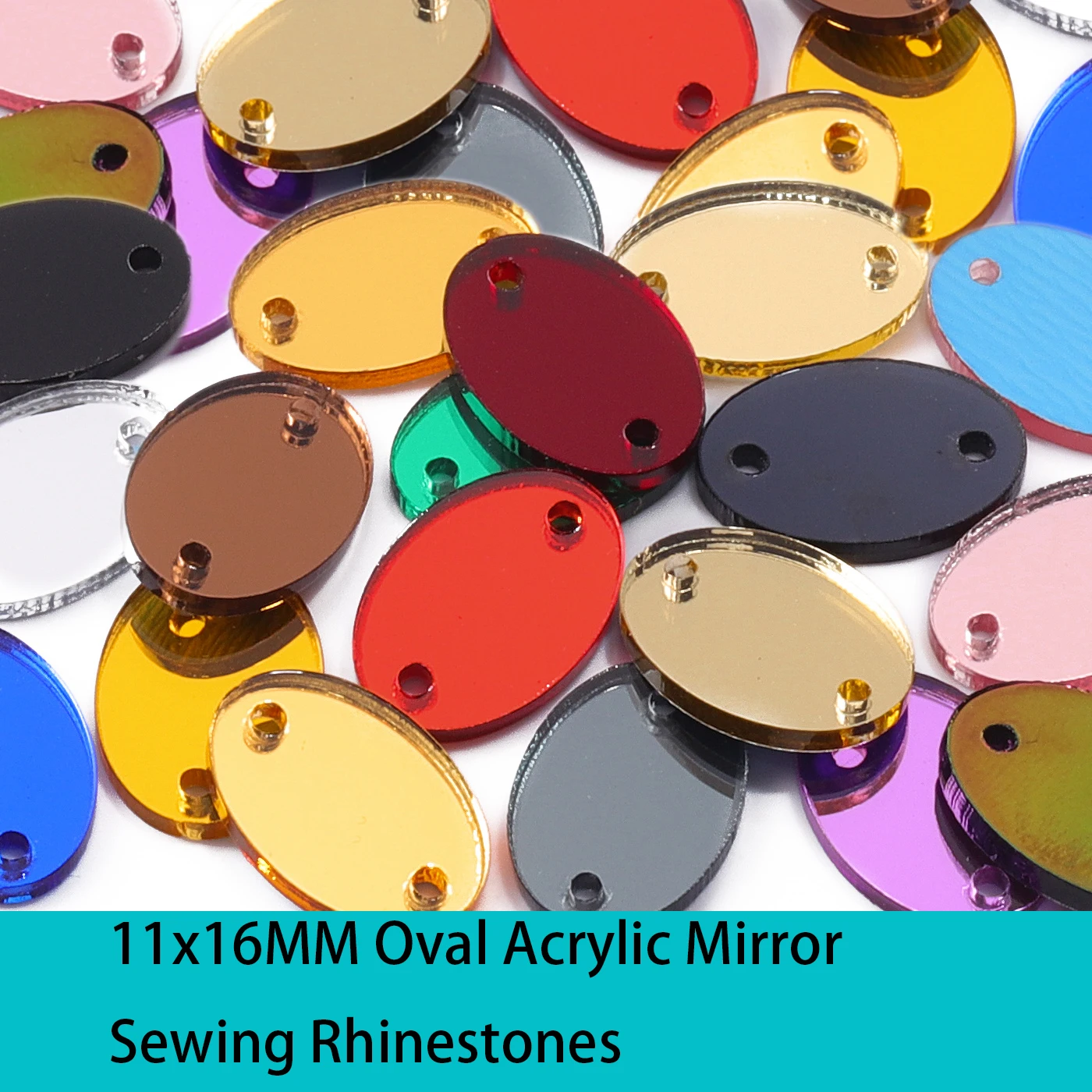 QIYI 50Pcs Oval Acrylic Mirror Sewing Rhinestones Sew On Flatback Sewn Stones For DIY Crafts Clothes Garment Dress Accessories
QIYI 50Pcs Oval Acrylic Mirror Sewing Rhinestones Sew On Flatback Sewn Stones For DIY Crafts Clothes Garment Dress Accessories