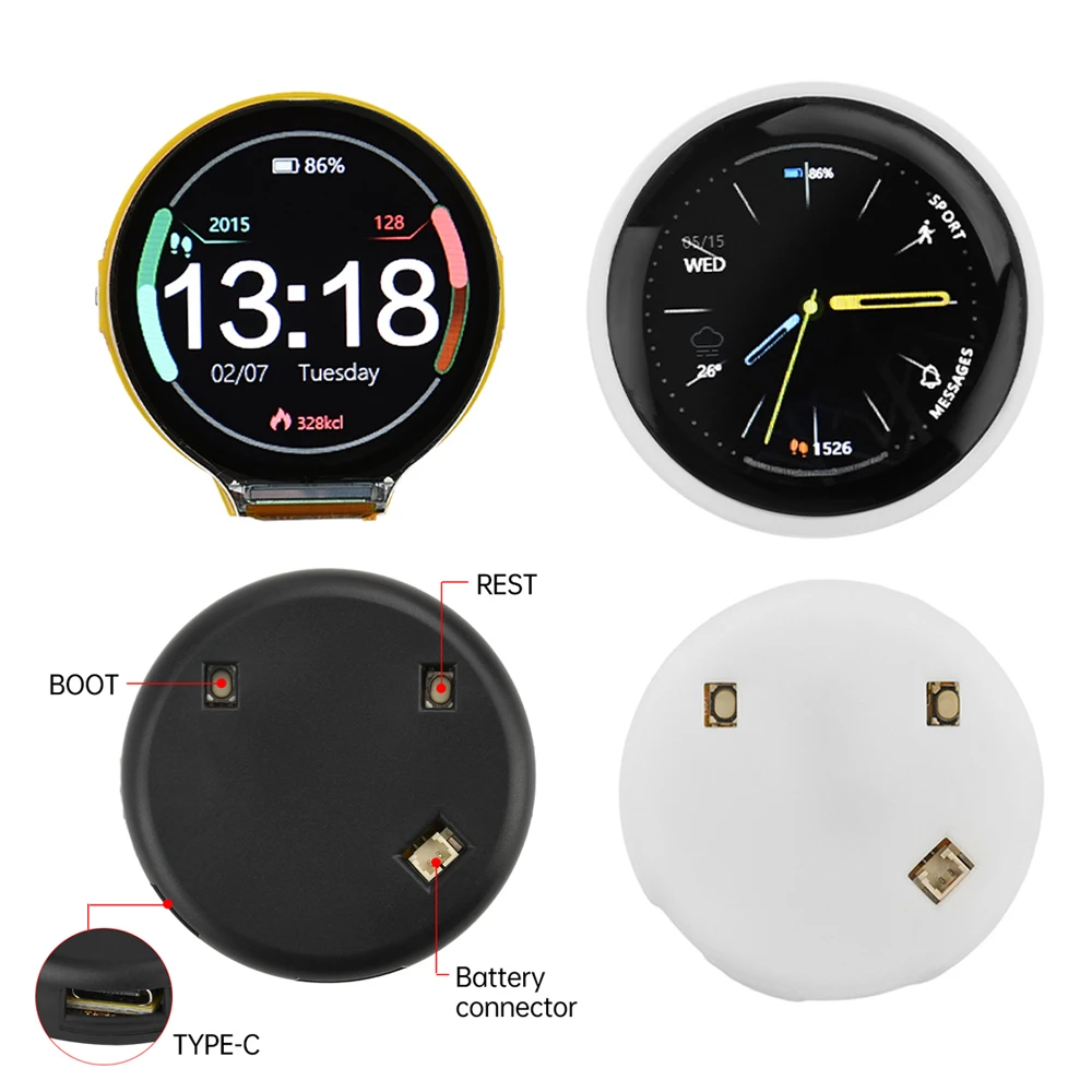 ESP32-C3 WiFi Bluetooth-compatible Development Board With 1.28-inch Circular Display Onboard ESP32-C3-MINI-1U Module
ESP32-C3 WiFi Bluetooth-compatible Development Board With 1.28-inch Circular Display Onboard ESP32-C3-MINI-1U Module