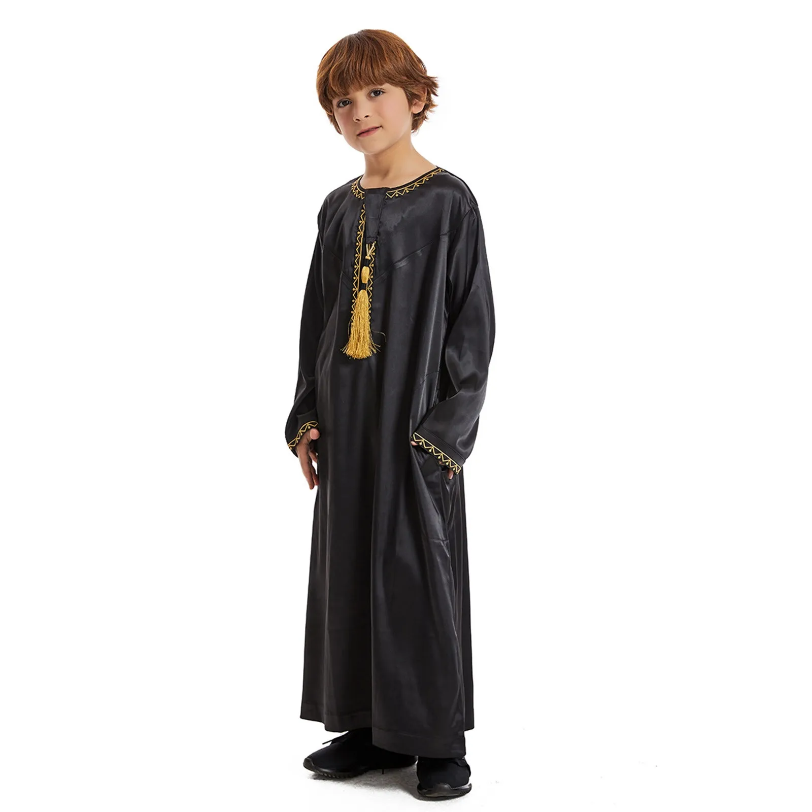 Muslim Ethnic Clothing Middle East Teenage Boys Embroidered Robe Arabian Children'S Clothing Ramadan Eid Muslim Kids Robe Abaya
Muslim Ethnic Clothing Middle East Teenage Boys Embroidered Robe Arabian Children'S Clothing Ramadan Eid Muslim Kids Robe Abaya