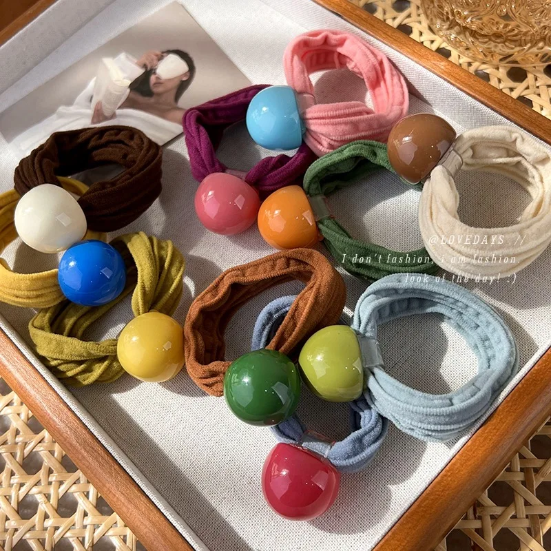 Hair Ties Elastic Colorful Seamless High Elasticity Strong Hold Ponytail Holder Cute Ball Decor for Girls Daily Styling
Hair Ties Elastic Colorful Seamless High Elasticity Strong Hold Ponytail Holder Cute Ball Decor for Girls Daily Styling