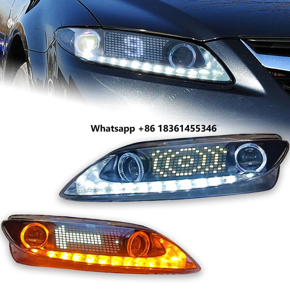 for 6 LED Headlight Projector Lens 2003-2012 Mazda6 LED DRL Dynamic Signal Angel Eye Automotive Accessories AKD Car Lights
for 6 LED Headlight Projector Lens 2003-2012 Mazda6 LED DRL Dynamic Signal Angel Eye Automotive Accessories AKD Car Lights
