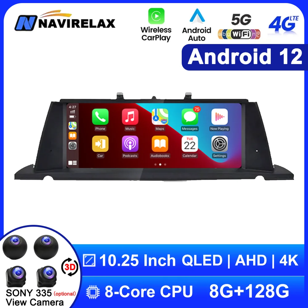10,25 дюймов Android 12 для BMW 5 серии GT F07 2009 - 2017 Авто BT Carplay Автомобильный DVD Радио GPS навигация мультимедийный плеер CIC NBT
10,25 дюймов Android 12 для BMW 5 серии GT F07 2009 - 2017 Авто BT Carplay Автомобильный DVD Радио GPS навигация мультимедийный плеер CIC NBT