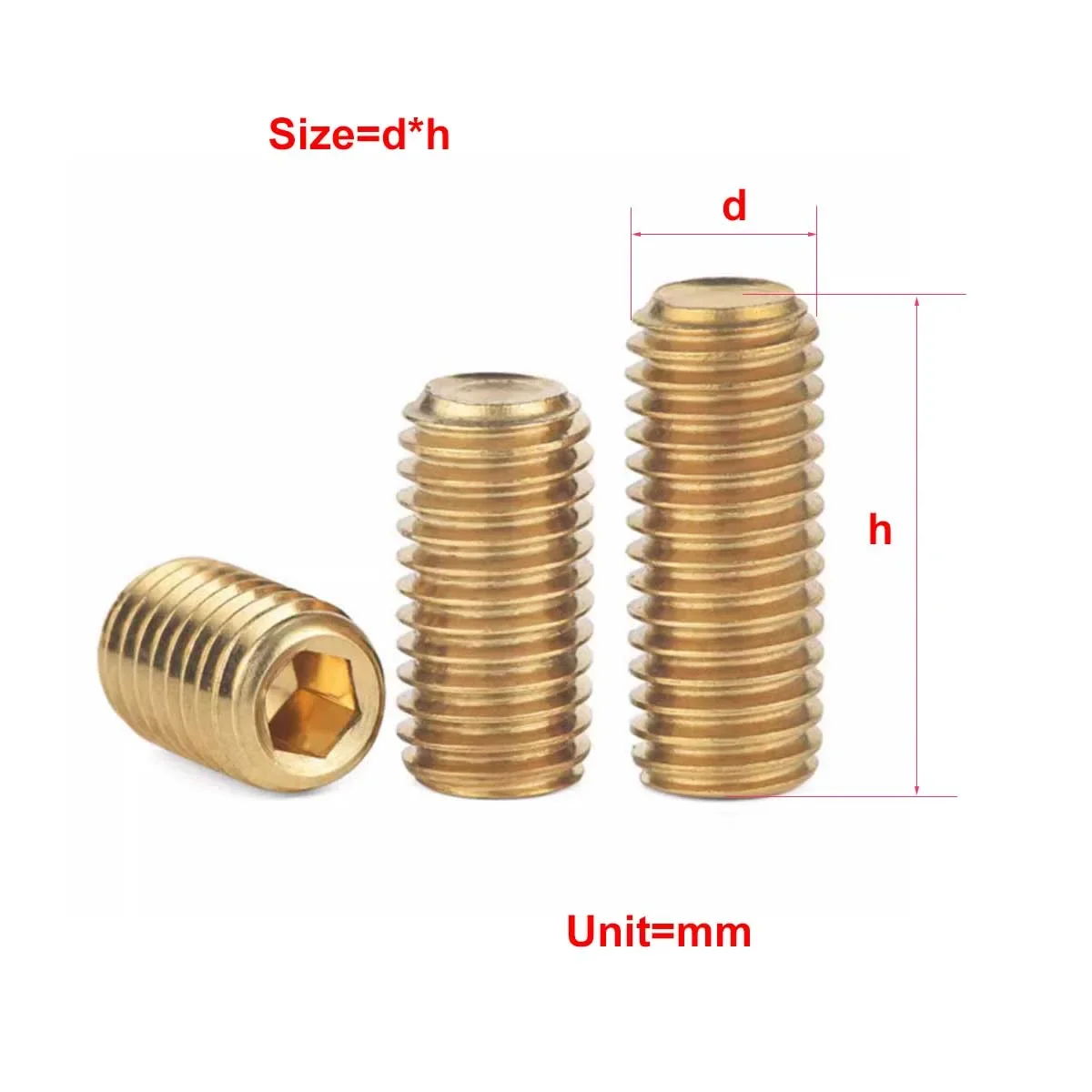 Brass Hexagon Socket Set Screw/Copper Headless Machine Rice Top Screw M2M2.5M3M4M5M6
Brass Hexagon Socket Set Screw/Copper Headless Machine Rice Top Screw M2M2.5M3M4M5M6