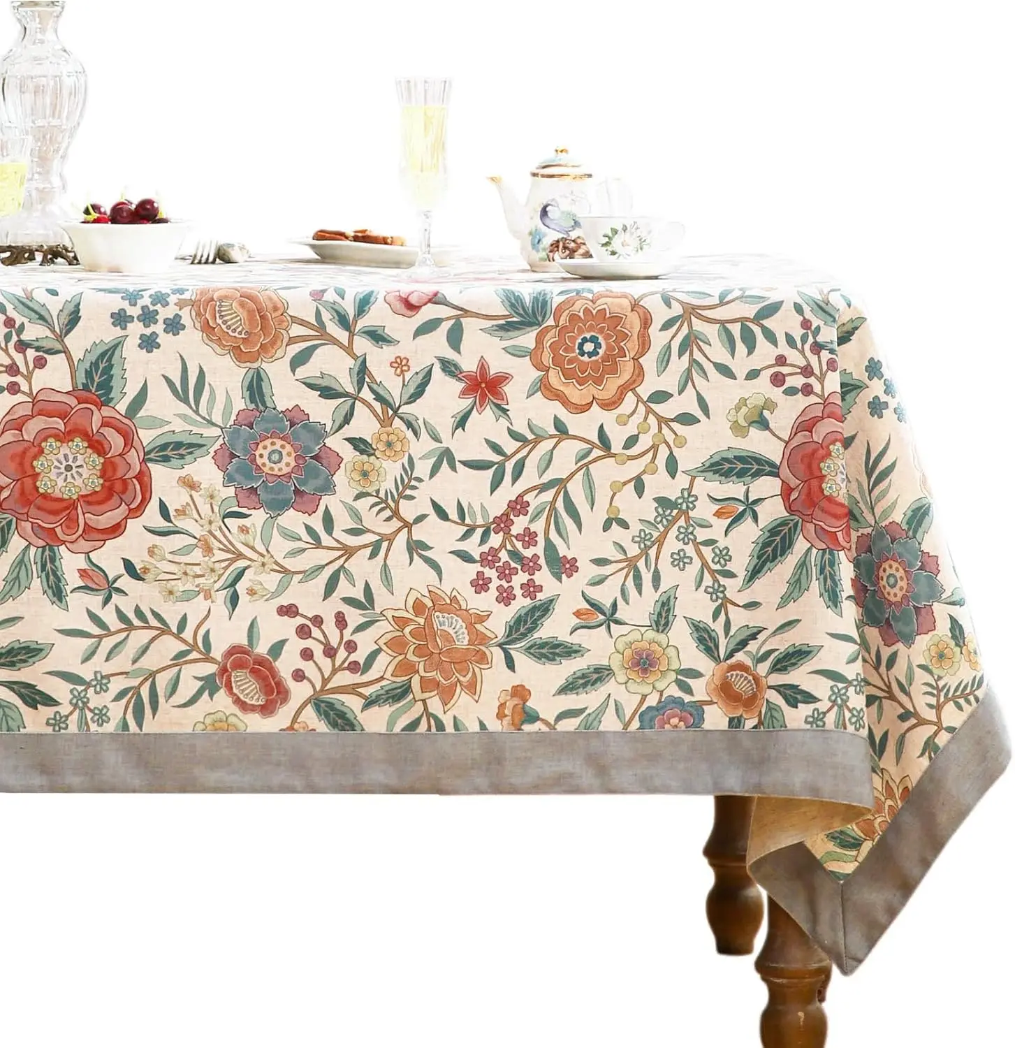 Vintage Linen Rectangle Tablecloth Floral Pattern 55x79 Inch Kitchen Dining Decor
Vintage Linen Rectangle Tablecloth Floral Pattern 55x79 Inch Kitchen Dining Decor