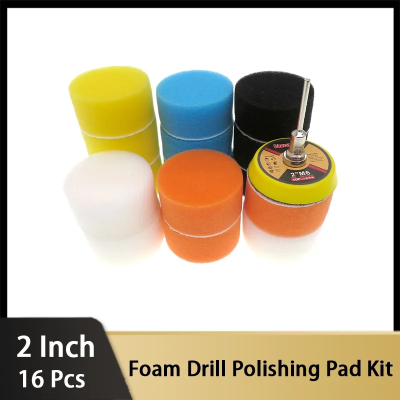 2 Inch Foam Drill Polishing Pad Kit 16 Pcs for Car Polisher Circle Buffing Pad Tool Set for Car Sanding Buffing Waxing
2 Inch Foam Drill Polishing Pad Kit 16 Pcs for Car Polisher Circle Buffing Pad Tool Set for Car Sanding Buffing Waxing