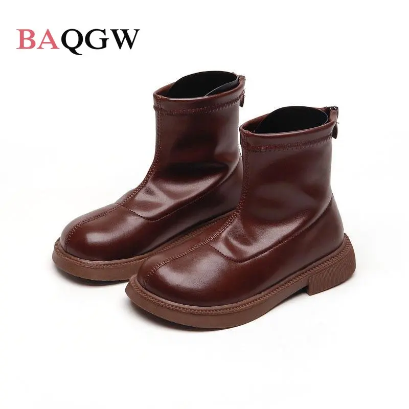 Children Boots Autumn Winter Children's Brown Black Zipper Boots Children's Korean Short Boots British Boots for Kids Snow Shoe
Children Boots Autumn Winter Children's Brown Black Zipper Boots Children's Korean Short Boots British Boots for Kids Snow Shoe