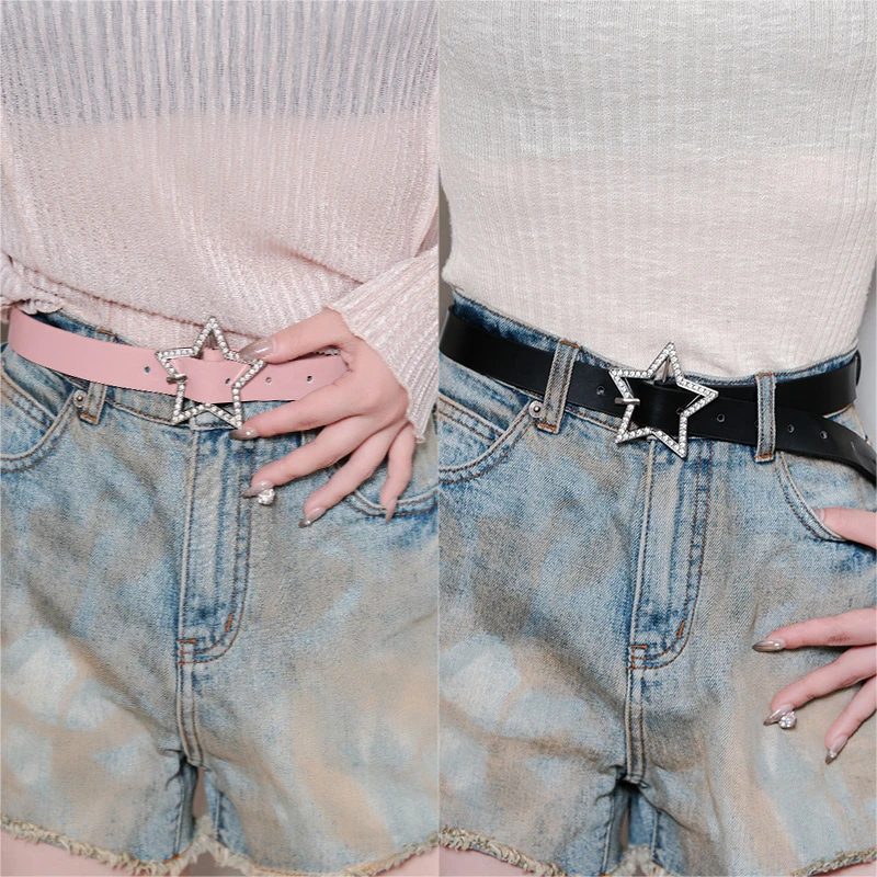 3 Colors Star Eye Rivet Pu Leather Belts Y2K Gothic Style Decorative Belt for Jeans Pants Girls Punk Fashion Outdoor Dress Up
3 Colors Star Eye Rivet Pu Leather Belts Y2K Gothic Style Decorative Belt for Jeans Pants Girls Punk Fashion Outdoor Dress Up