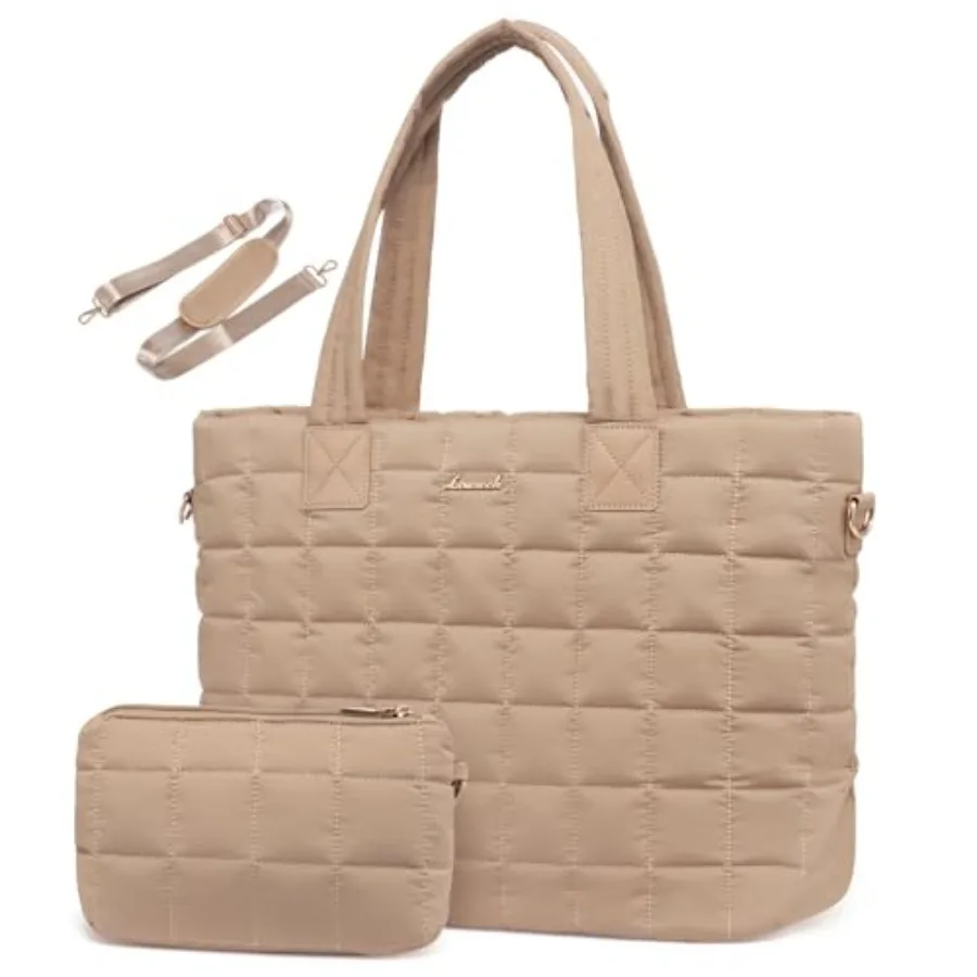 Laptop Tote Bag for Women, Large Puffer Work Computer Tote Bags for Teacher Nurse, Quilted Women's Purse Tote Shoulder Handbags
Laptop Tote Bag for Women, Large Puffer Work Computer Tote Bags for Teacher Nurse, Quilted Women's Purse Tote Shoulder Handbags