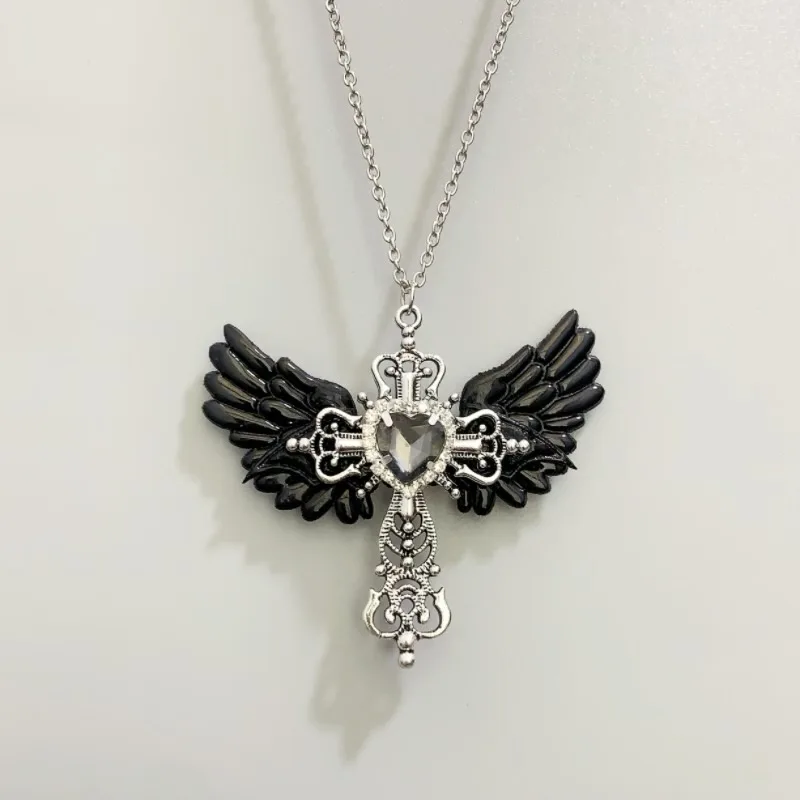 Pendant Necklace Y2K Angel Wing Cross Necklace Chain for Girls Punk Jewelry Cool Stuff Regalo Mujer
Pendant Necklace Y2K Angel Wing Cross Necklace Chain for Girls Punk Jewelry Cool Stuff Regalo Mujer