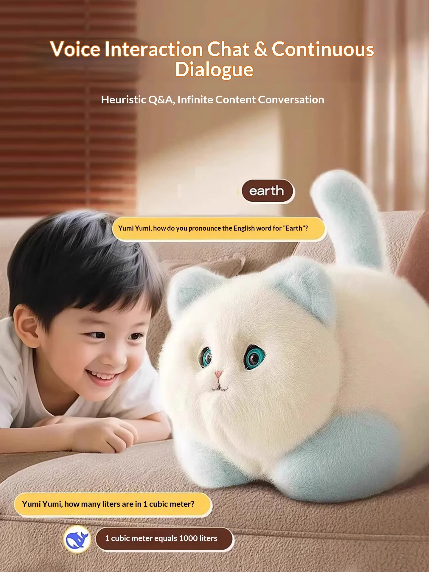 AI Smart Blinking Cat Plush Toy - Interactive Voice Control Pet Companion with Touch Sensor & Winking Wagging Tail | Kids Adults
AI Smart Blinking Cat Plush Toy - Interactive Voice Control Pet Companion with Touch Sensor & Winking Wagging Tail | Kids Adults