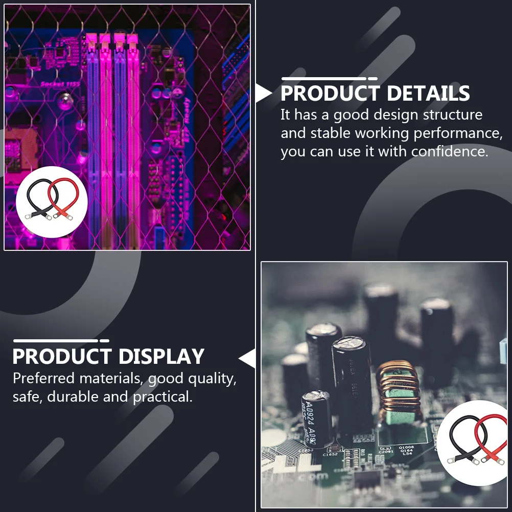 2pcs Cable For Trucks Durable Power Inverter Cables Copper Vehicle Cable High Temperature Resistance Long Life
2pcs Cable For Trucks Durable Power Inverter Cables Copper Vehicle Cable High Temperature Resistance Long Life