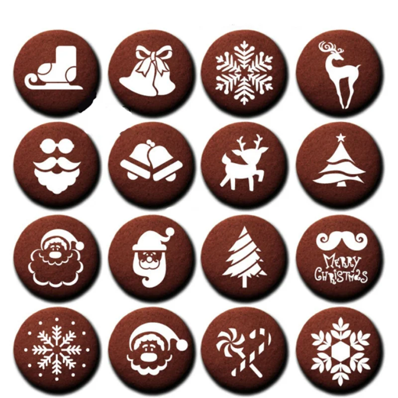 Christmas Stencils Plastic Pull Flower Mold Fancy Dusting Coffee Printing Model DIY Milk Tea Coffee Foam Spray Template Reusable
Christmas Stencils Plastic Pull Flower Mold Fancy Dusting Coffee Printing Model DIY Milk Tea Coffee Foam Spray Template Reusable